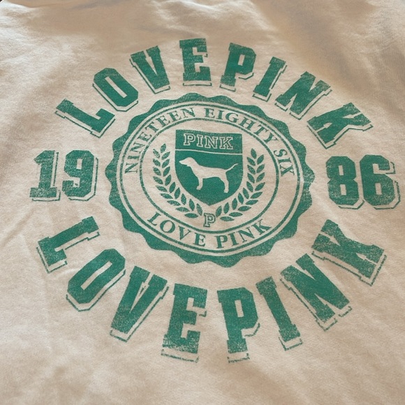 PINK WHITE ZIP UP HOODIE large - Picture 4 of 4